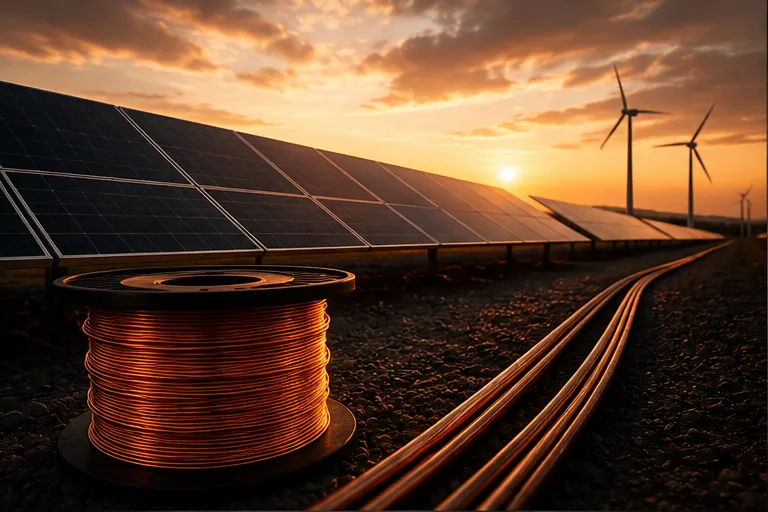 Kupfer in der Energiewende — Solar, Windkraft und Kupferleitungen